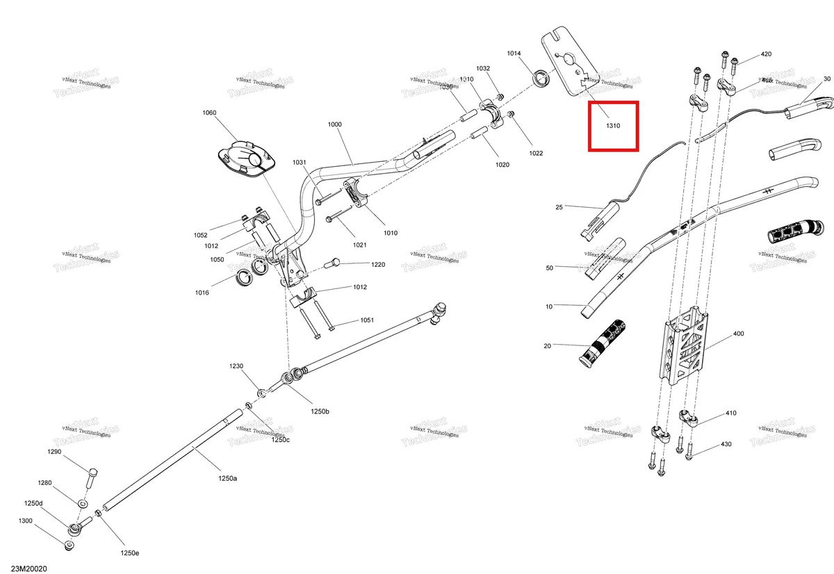 Деталь 506152521 (Подушка) на схеме узла 2020 Ski-Doo EXPEDITION SPORT 550F Steering - System