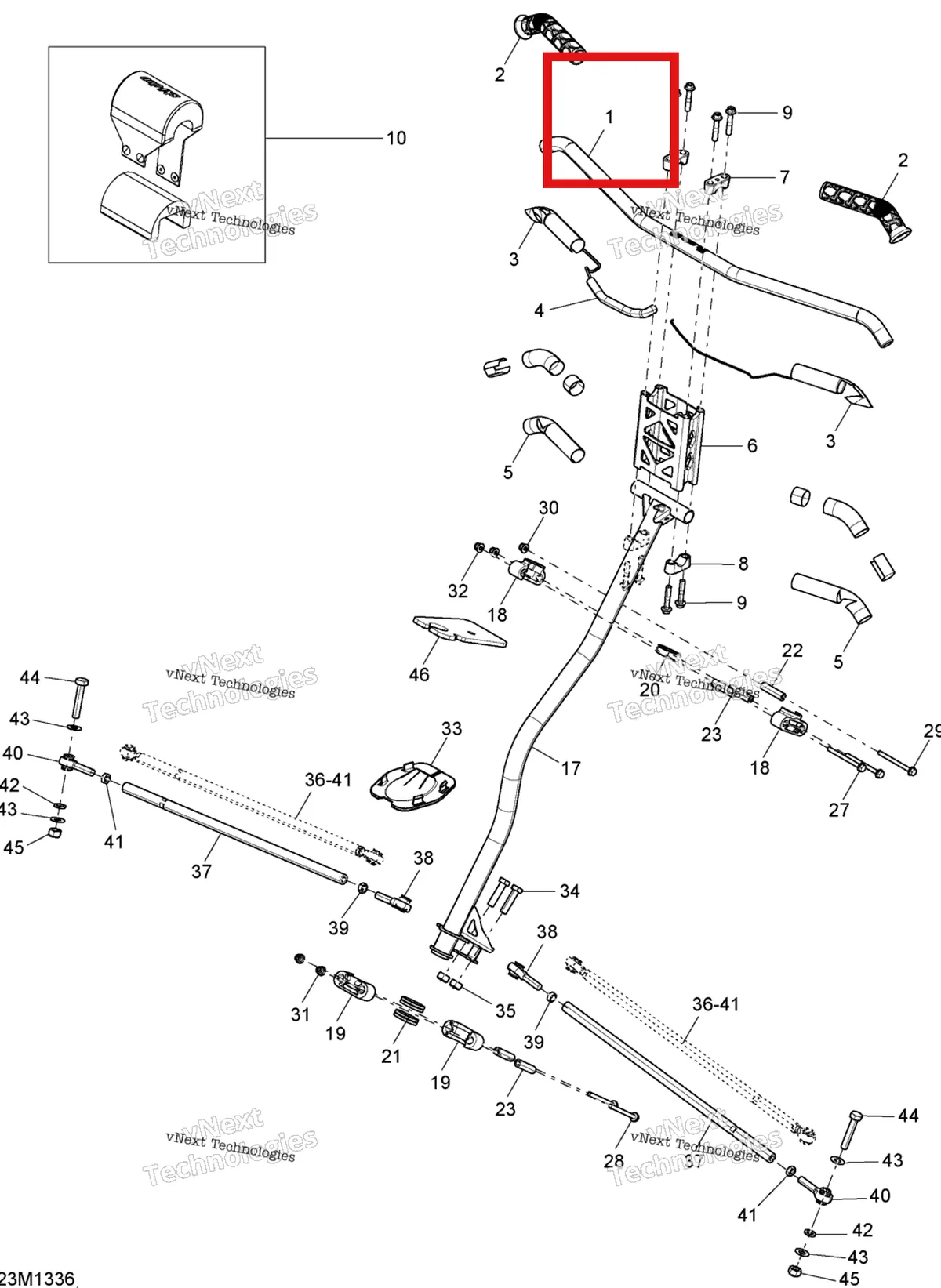 Деталь 506152537 на схеме узла 2013 Ski-Doo MXZ X 600RS XP Steering