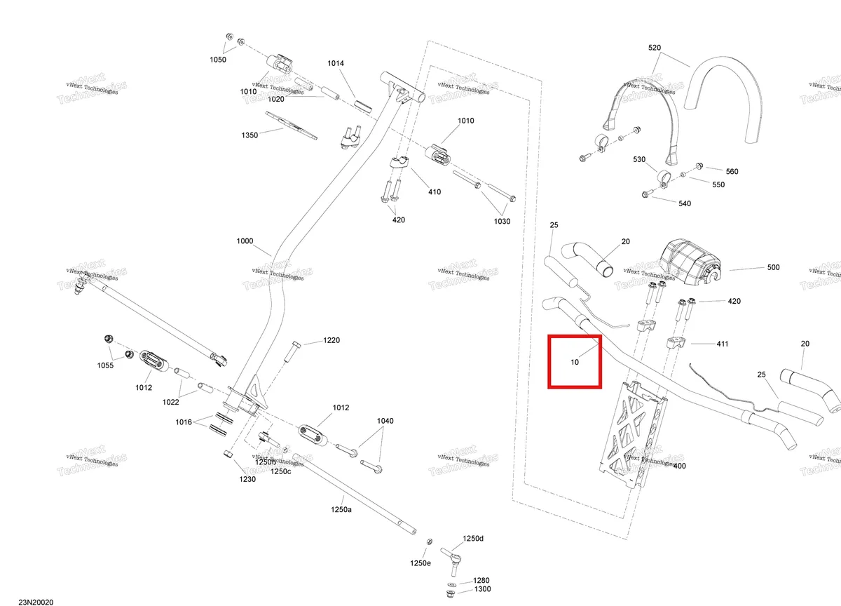 Деталь 506152722 (Руль) на схеме узла 2020 Ski-Doo EXPEDITION SWT 900 ACE Steering - System