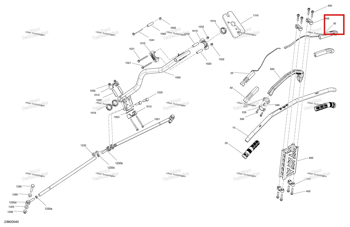 Деталь 506152799 на схеме узла 2020 Ski-Doo TUNDRA 550F Steering - System