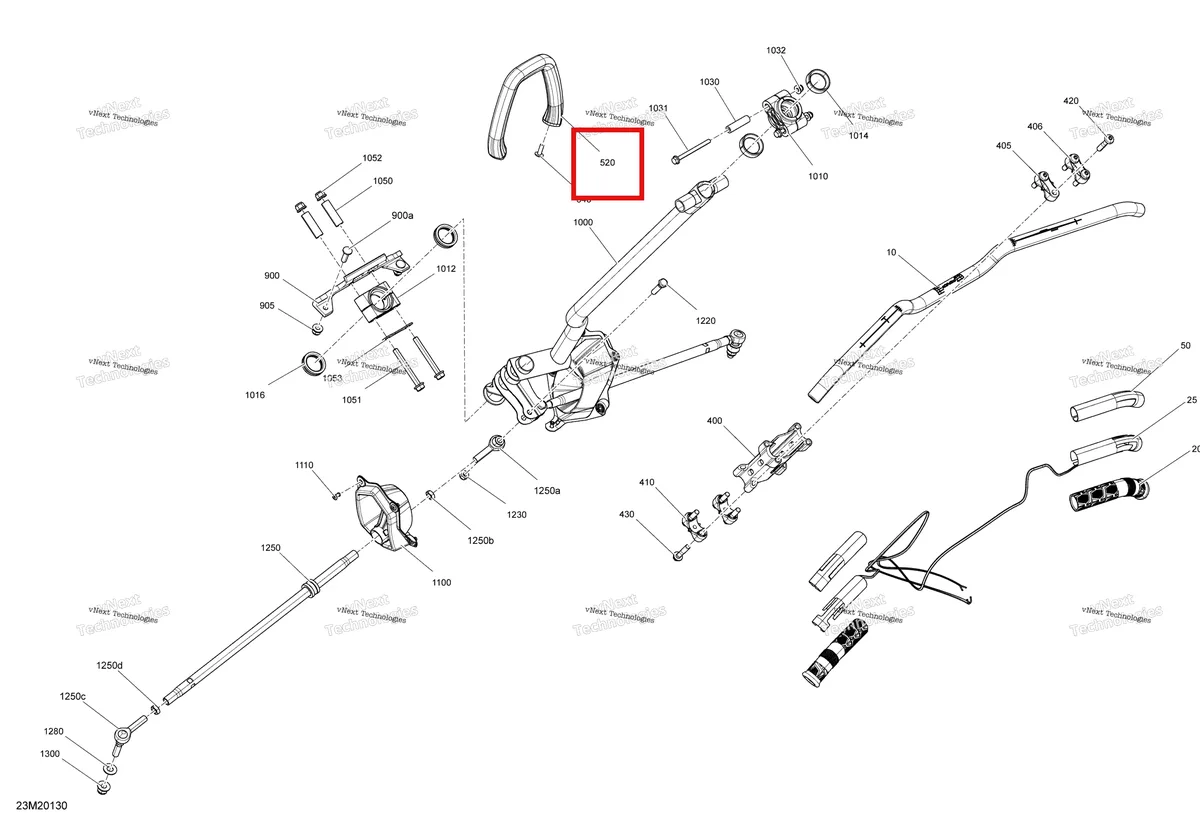 Деталь 506152929 на схеме узла 2020 Ski-Doo SUMMIT 600R E-TEC Steering - System