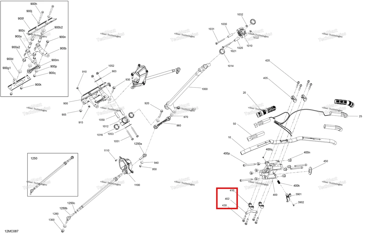 Деталь 506153028 на схеме узла 2023 Ski-Doo RENEGADE 850 E-TEC - XRS Mechanic - Steering