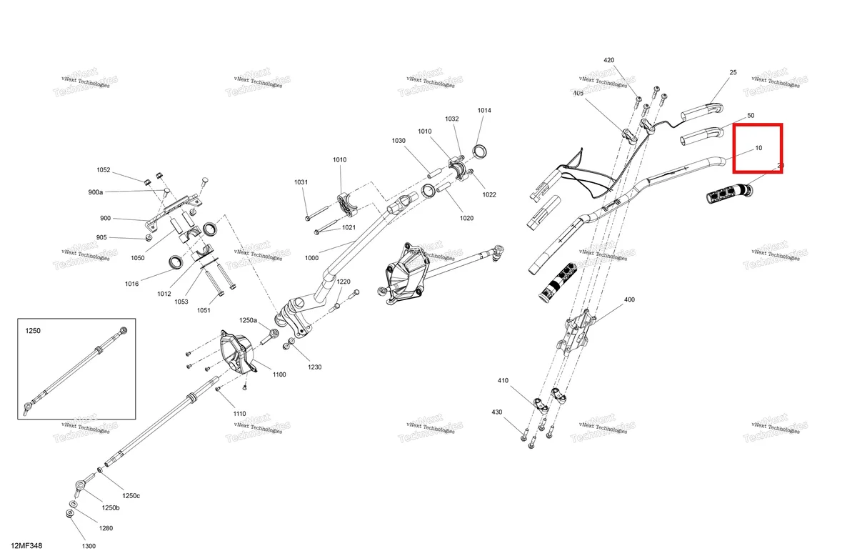 Деталь 506153209 на схеме узла 2026 Ski-Doo BACKCOUNTRY - Adrenaline - 850 E-TEC - UGTA - Deep Black - 16X146X2.0P Track Mechanic - Steering
