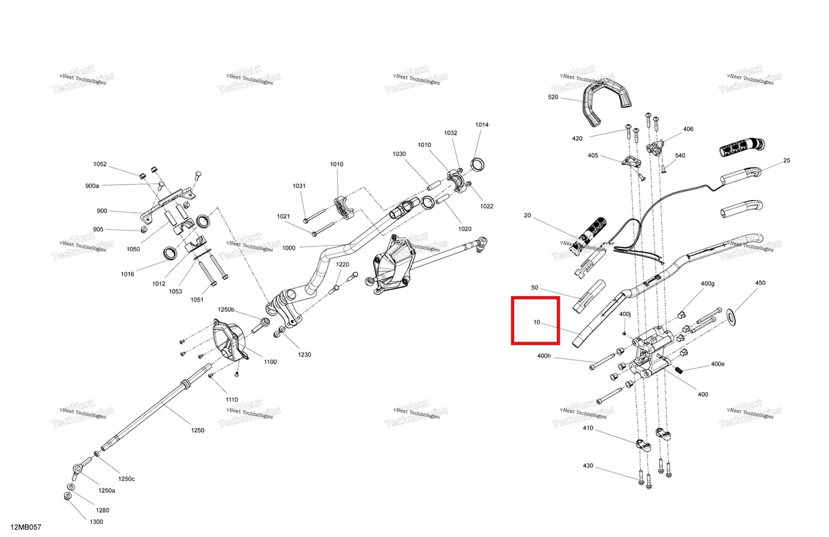 Схема применяемости: Liquid Titan руль Ski-Doo 506153244
