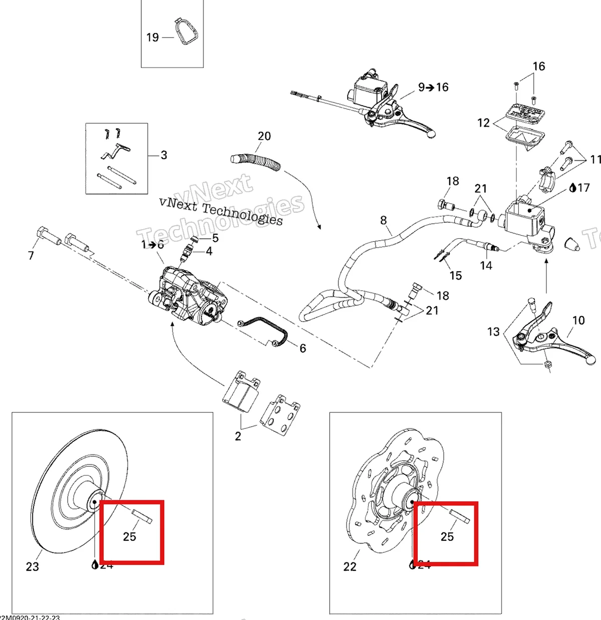 Деталь 507021300 (Шпонка) на схеме узла 2009 Ski-Doo GSX Fan Hydraulic Brakes