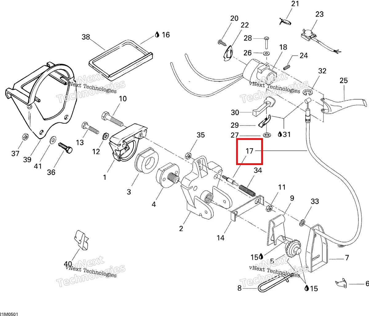 Деталь 507032347 на схеме узла 2005 Ski-Doo Tundra R Brake