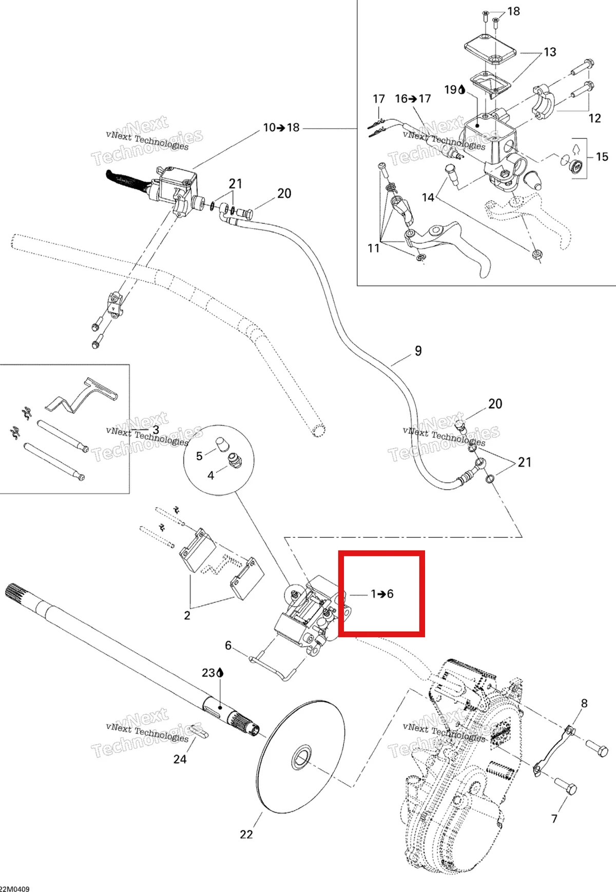 Схема применяемости: Суппорт Ski-Doo 507032349