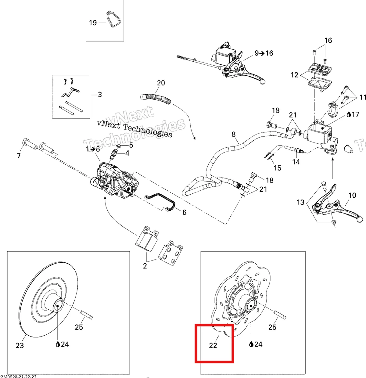 Деталь 507032456 на схеме узла 2009 Ski-Doo MX Z 550X Hydraulic Brakes