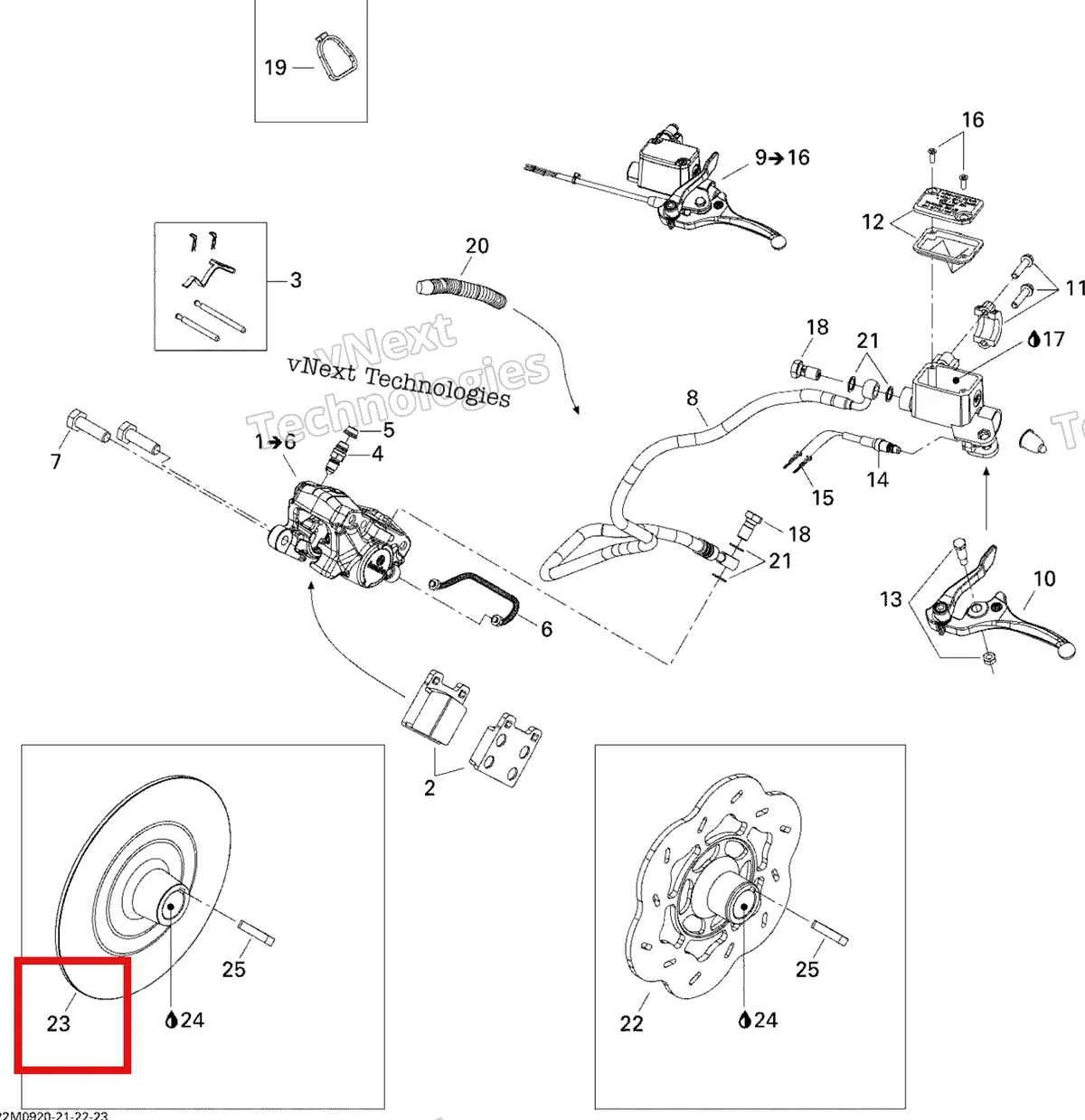 Деталь 507032458 (Деталь Brake Disk) на схеме узла 2009 Ski-Doo GSX Fan Hydraulic Brakes
