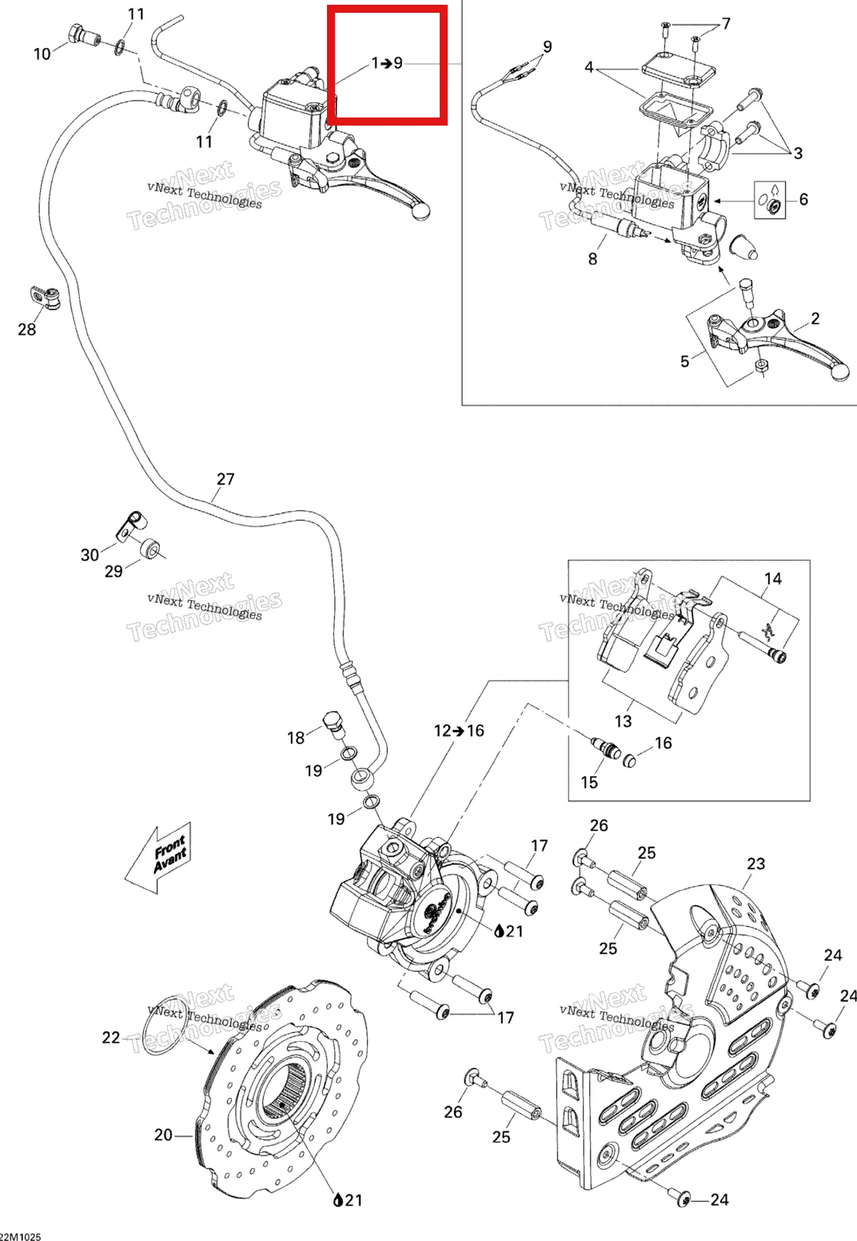 Схема применяемости: Цилиндр Master в сборе Ski-Doo 507032491