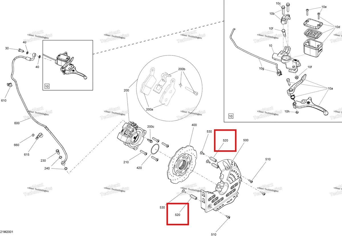 Деталь 507032497 (Деталь Threaded Tube) на схеме узла 2020 Ski-Doo TUNDRA 600 ACE Brakes - System