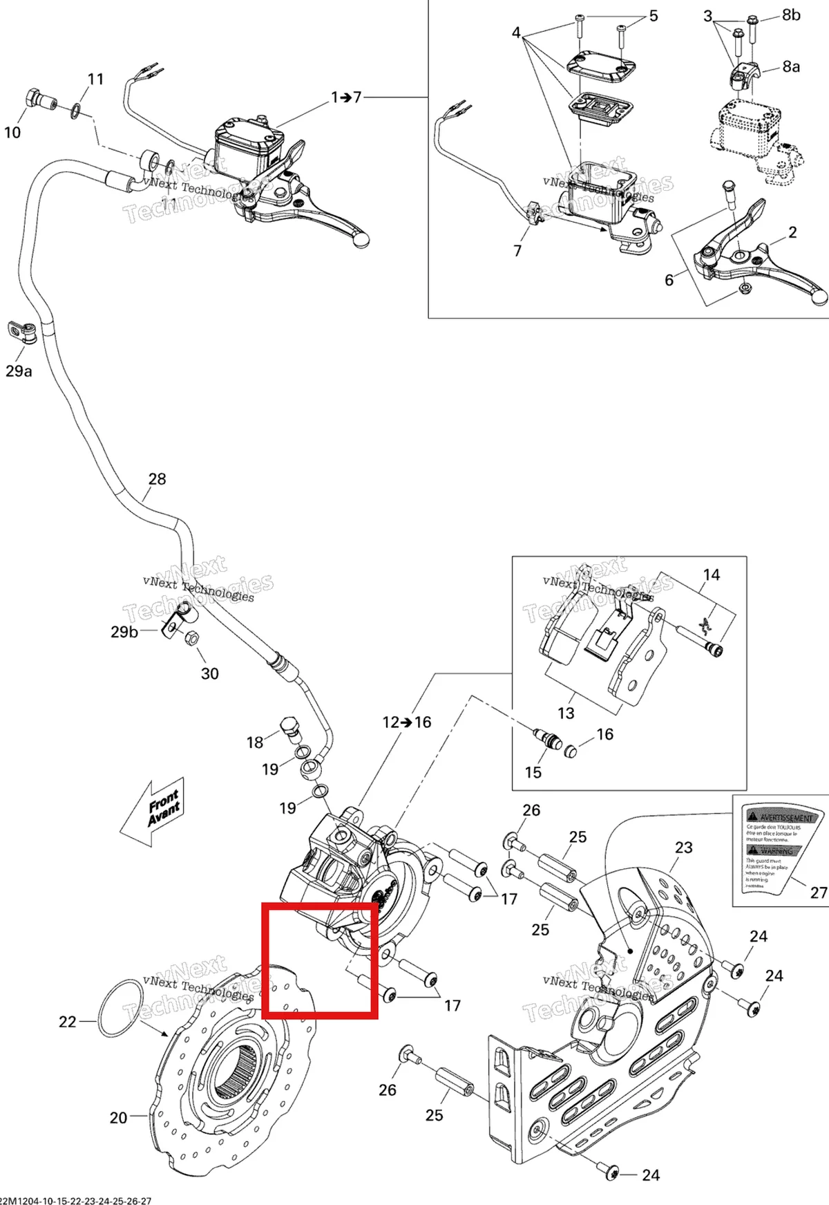 Деталь 507032514 (Шланг) на схеме узла 2012 Ski-Doo MXZ Sport 550F XP-FAN Hydraulic Brakes