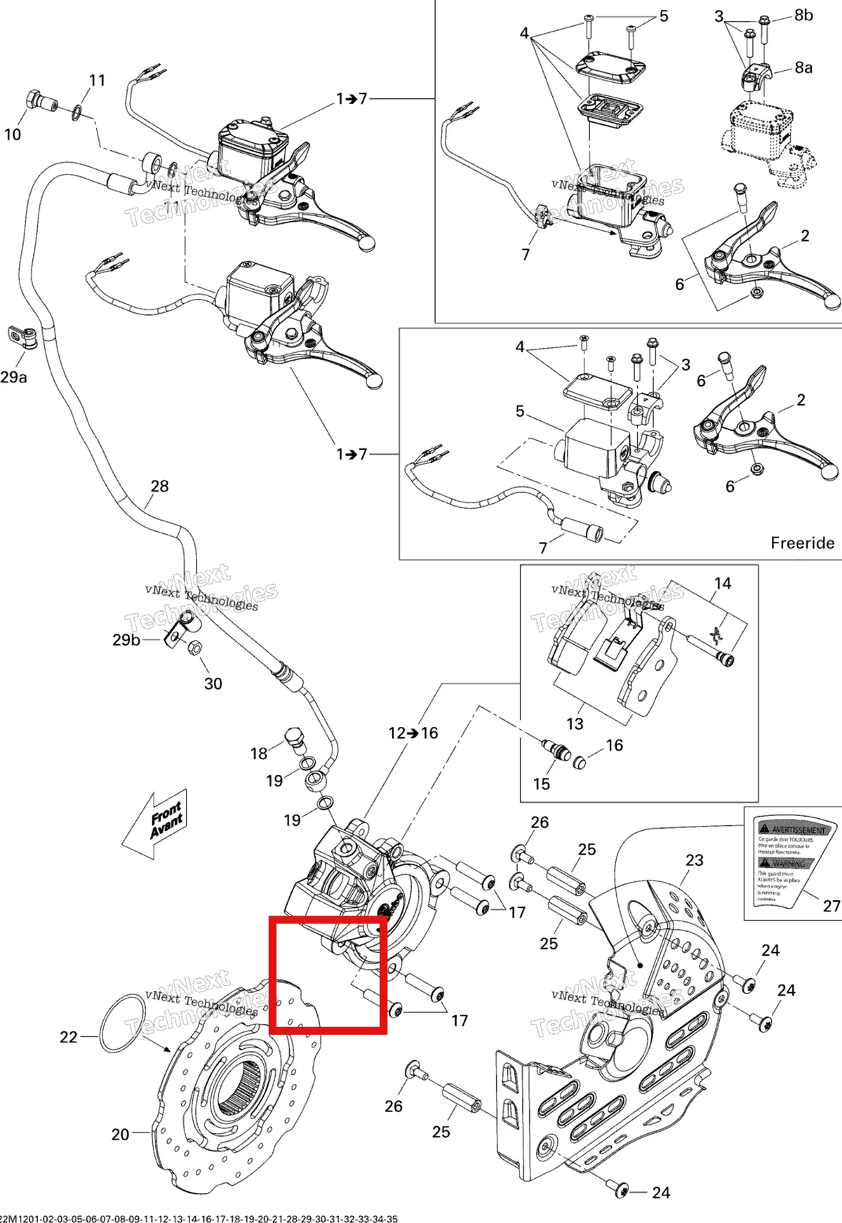 Деталь 507032527 (Шланг) на схеме узла 2012 Ski-Doo Grand Touring LE & SE 1200 XR Hydraulic Brakes