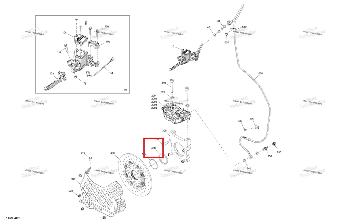 Деталь 507032612 на схеме узла 2026 Ski-Doo MXZ - RACING - 600 RS - BMTA - Neo Yellow - 15X137X1.75R Track Mechanic - Brakes