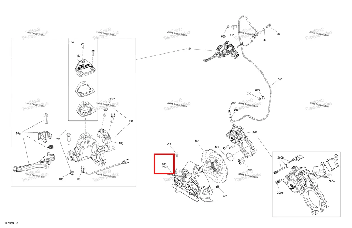 Деталь 507032638 на схеме узла 2025 Ski-Doo BACKCOUNTRY - 600 EFI - SPORT - UBSB - Neo Yellow - 146X16X2.0P Track Mechanic - Brakes