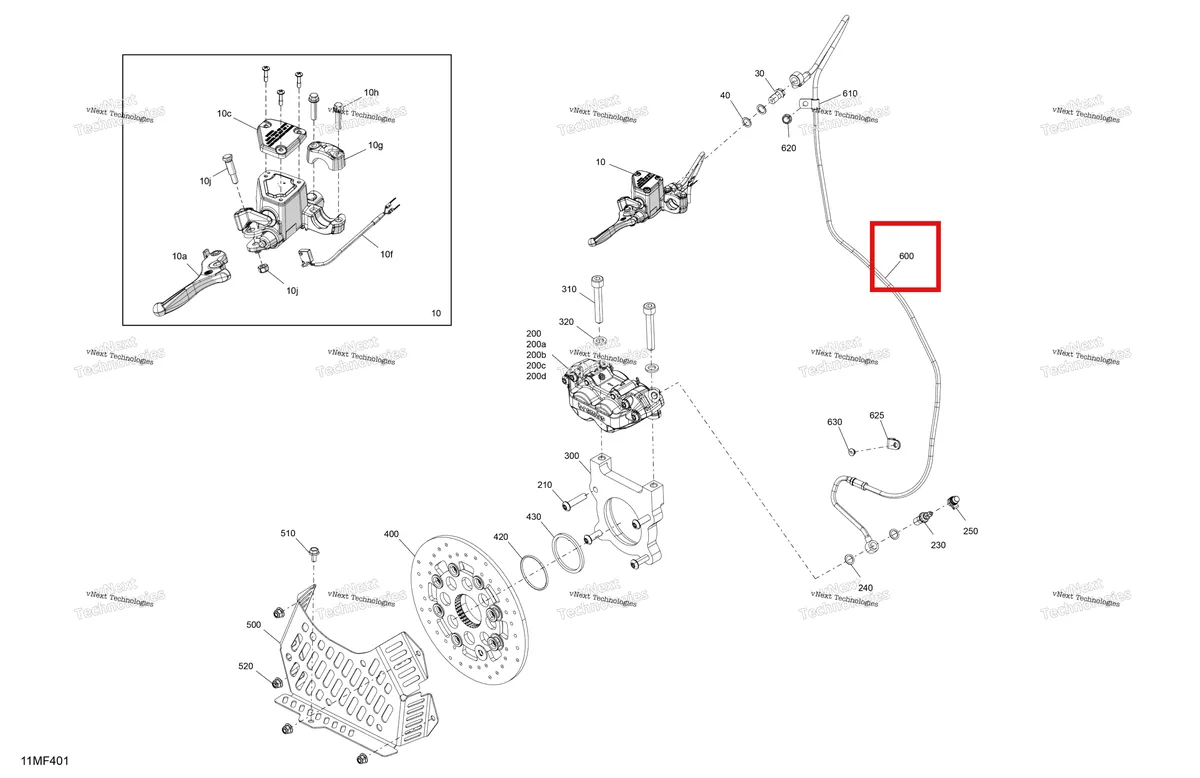 Деталь 507032649 на схеме узла 2026 Ski-Doo MXZ - RACING - 600 RS - BMTA - Neo Yellow - 15X137X1.75R Track Mechanic - Brakes