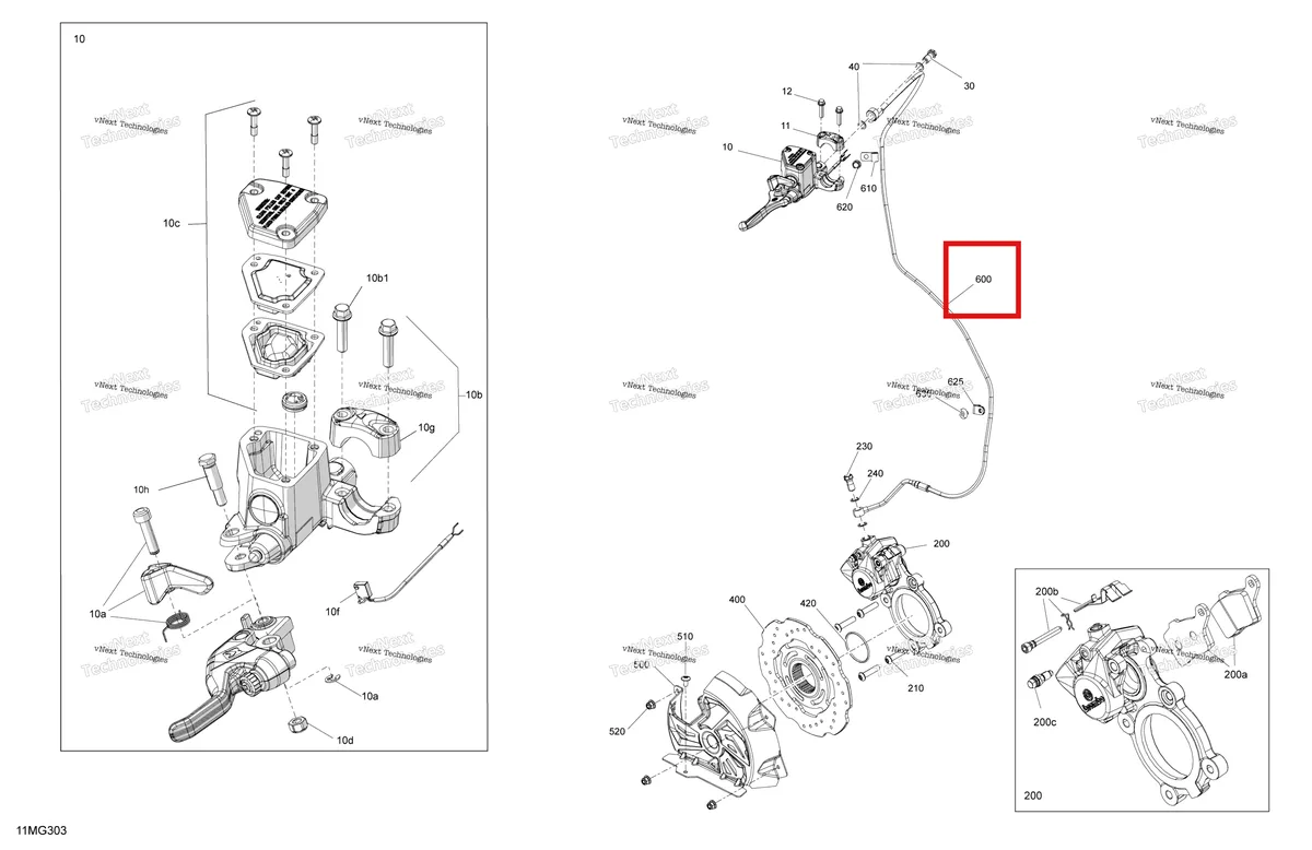 Деталь 507032654 на схеме узла 2027 Ski-Doo SUMMIT - NEO + - 600 EFI - TXVA - Deep Black - 15X146X1.75HF Track Mechanic - Brakes