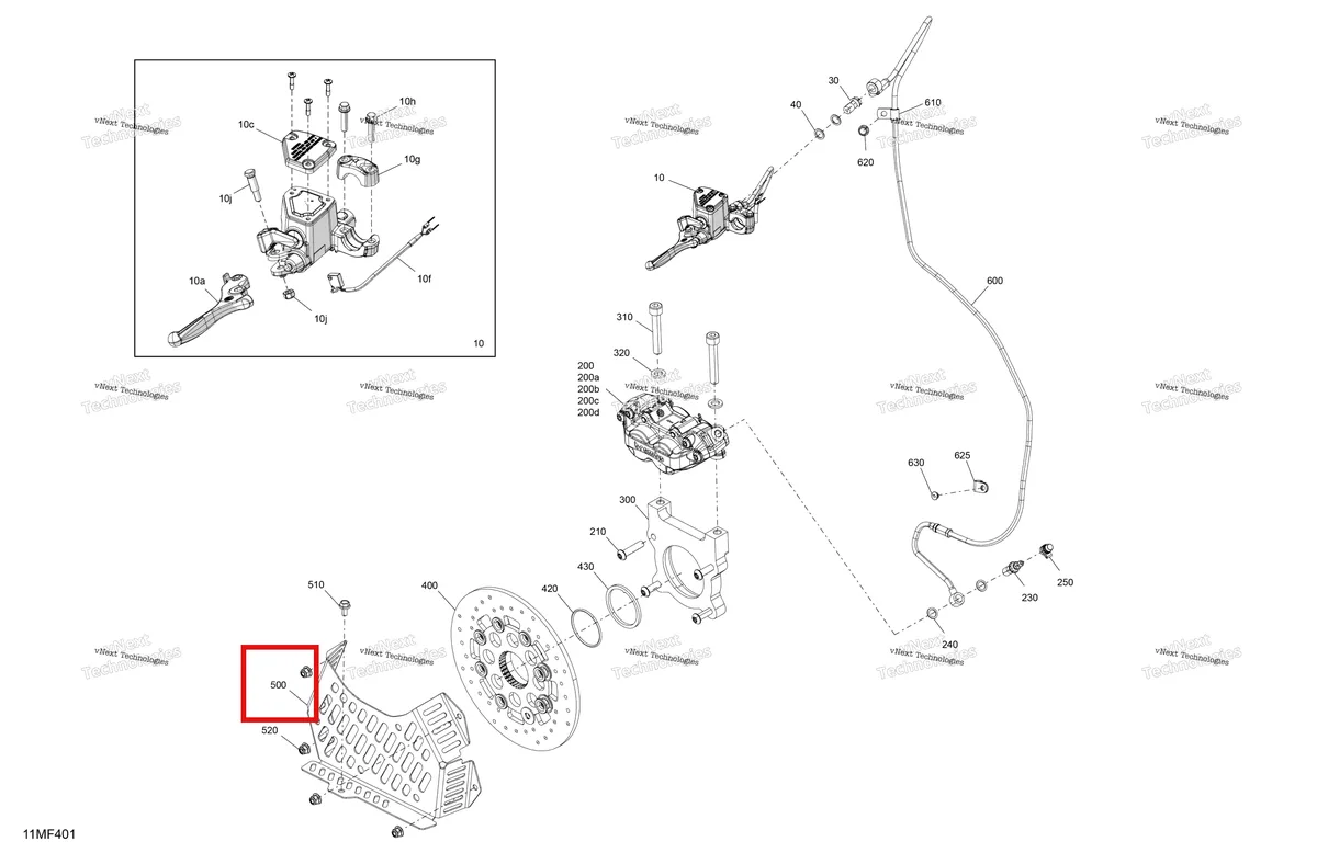 Деталь 507032674 на схеме узла 2026 Ski-Doo MXZ - RACING - 600 RS - BMTA - Neo Yellow - 15X137X1.75R Track Mechanic - Brakes
