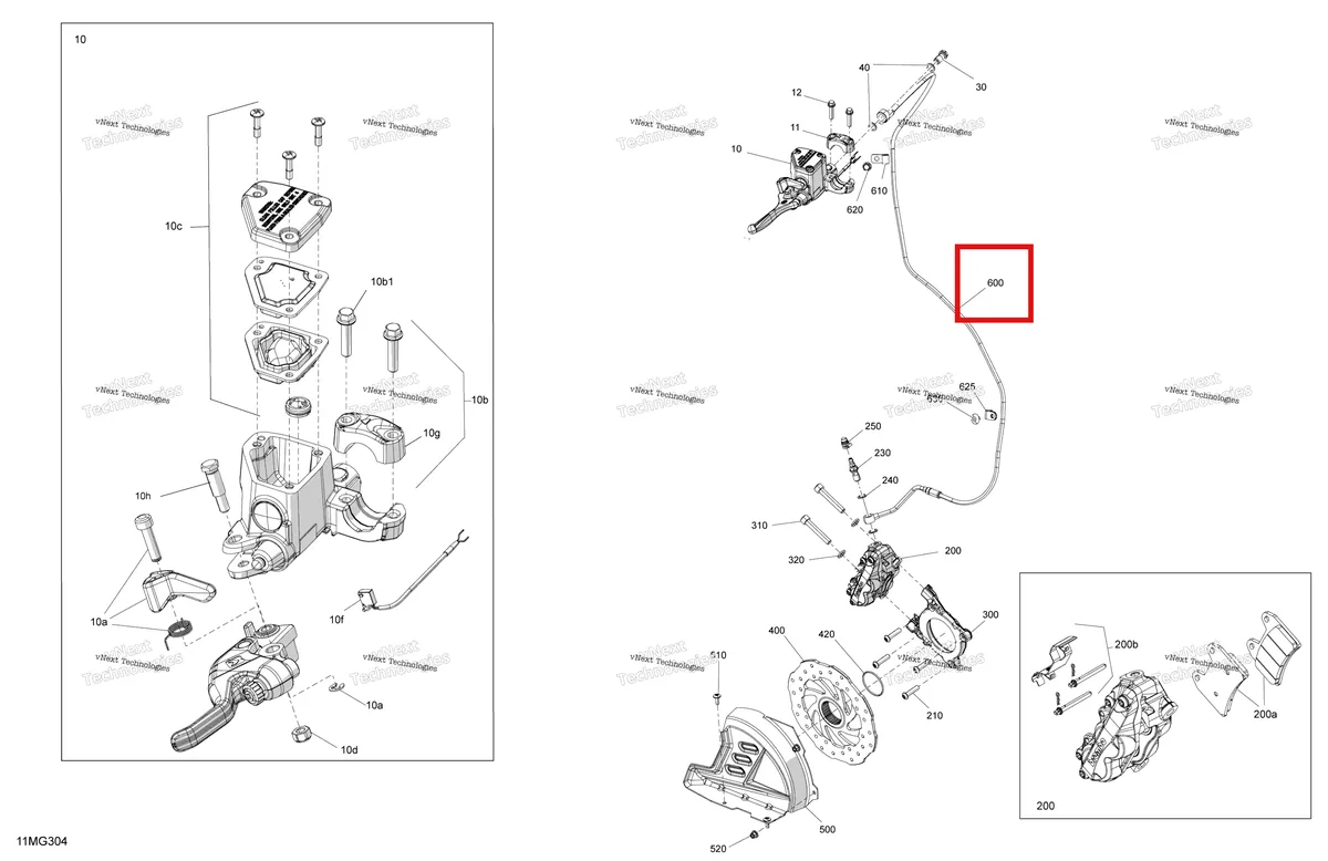 Деталь 507032700 на схеме узла 2027 Ski-Doo RENEGADE - X-RS - 900 ACE TURBO R - DAVP - Circuit Yellow - 15X137X1.5IR Track Mechanic - Brakes