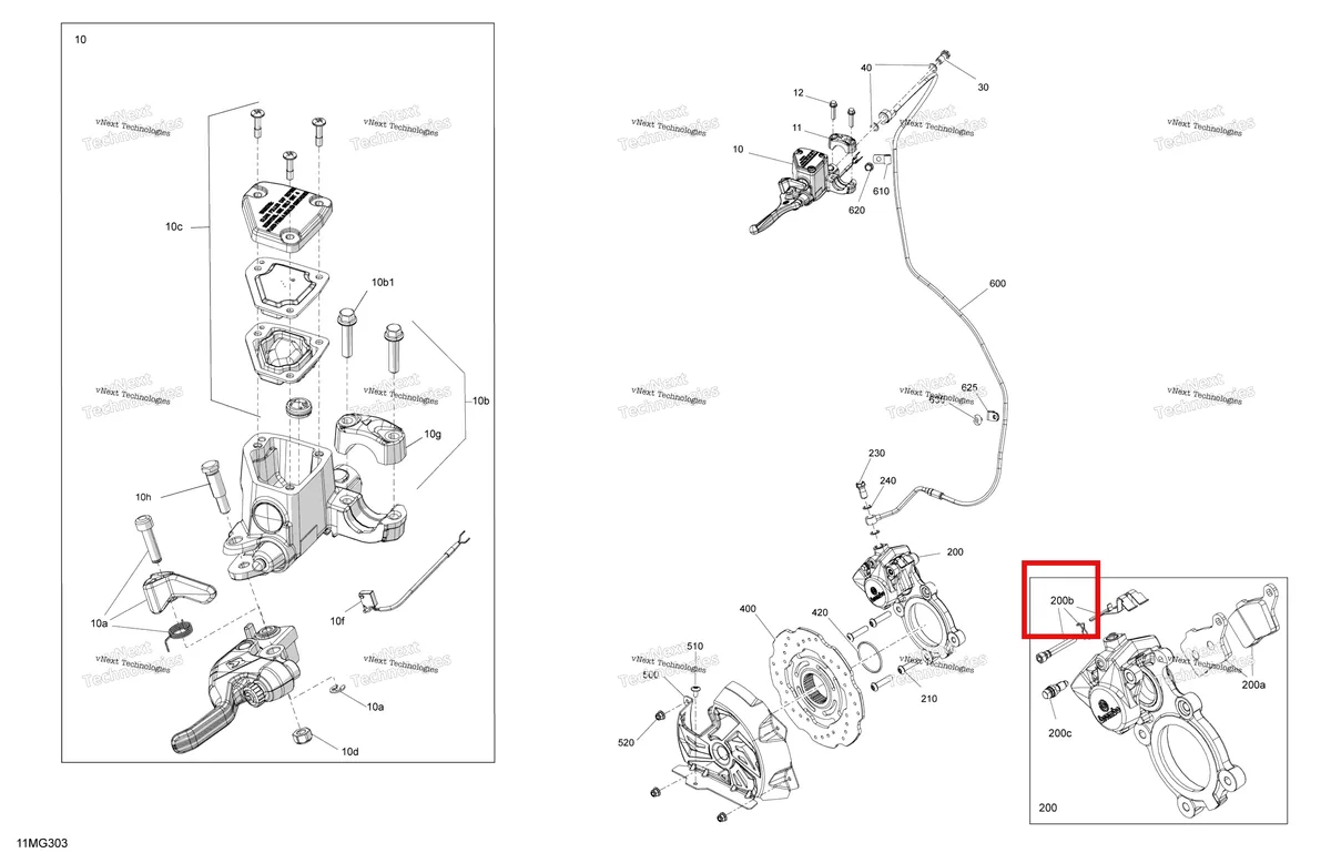 Деталь 507032722 на схеме узла 2027 Ski-Doo SUMMIT - NEO + - 600 EFI - TXVA - Deep Black - 15X146X1.75HF Track Mechanic - Brakes
