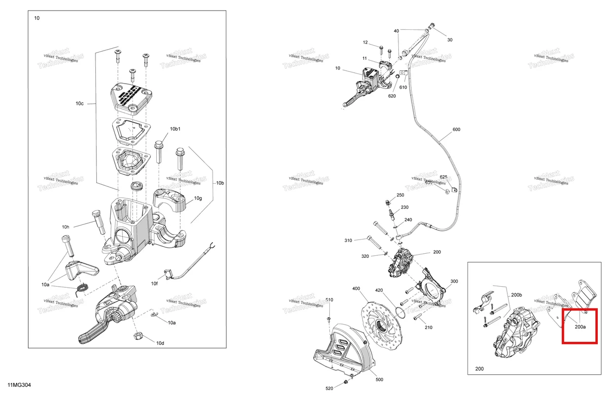Деталь 507032724 на схеме узла 2027 Ski-Doo RENEGADE - X-RS - 900 ACE TURBO R - DAVP - Circuit Yellow - 15X137X1.5IR Track Mechanic - Brakes