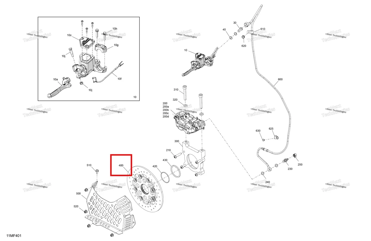 Деталь 507032740 на схеме узла 2026 Ski-Doo MXZ - RACING - 600 RS - BMTA - Neo Yellow - 15X137X1.75R Track Mechanic - Brakes