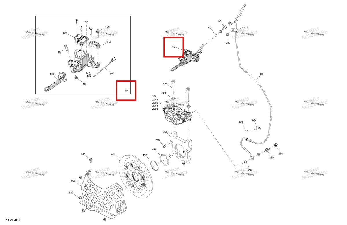 Деталь 507032750 на схеме узла 2026 Ski-Doo MXZ - RACING - 600 RS - BMTA - Neo Yellow - 15X137X1.75R Track Mechanic - Brakes