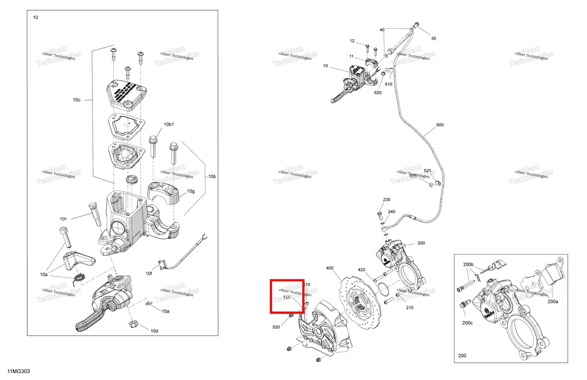 Деталь 507032769 на схеме узла 2027 Ski-Doo SUMMIT - NEO + - 600 EFI - TXVA - Deep Black - 15X146X1.75HF Track Mechanic - Brakes