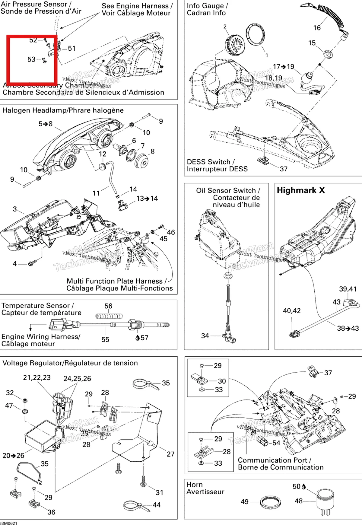Деталь 508000465 на схеме узла 2006 Ski-Doo Summit 1000 SDI, Highmark & Highmark X Electrical Accessories