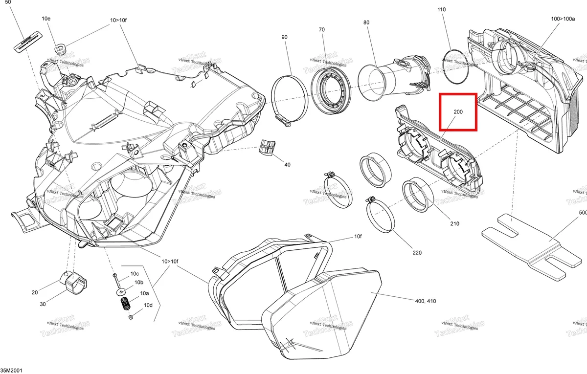 Деталь 508000500 (Деталь Plate Adapter. 800r) на схеме узла 2020 Ski-Doo SUMMIT 600 CARB Engine - Air Intake