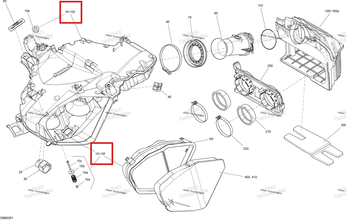Деталь 508000656 (Деталь Secondary Chamber Ass'y) на схеме узла 2020 Ski-Doo SUMMIT 600 CARB Engine - Air Intake