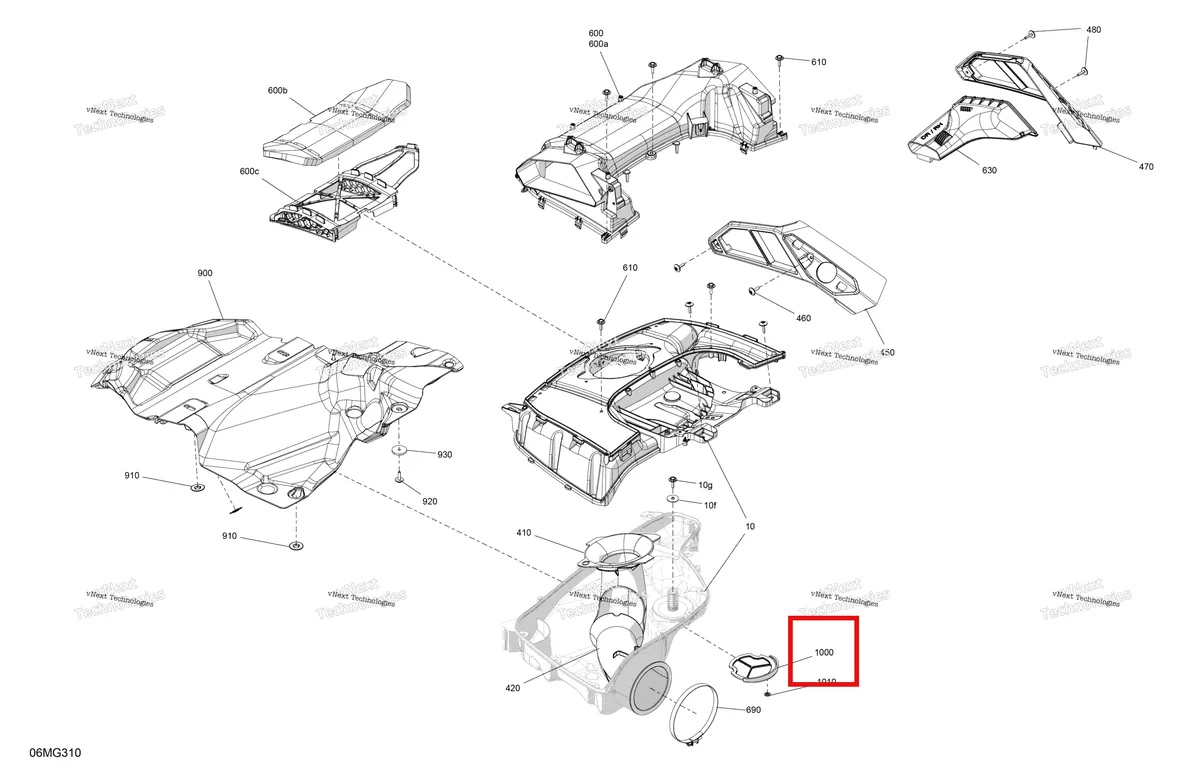 Деталь 508000815 на схеме узла 2027 Ski-Doo MXZ - X-RS - 850 E-TEC - MYVK - Circuit Yellow - 15X137X1.25IR Track Engine - Air Intake