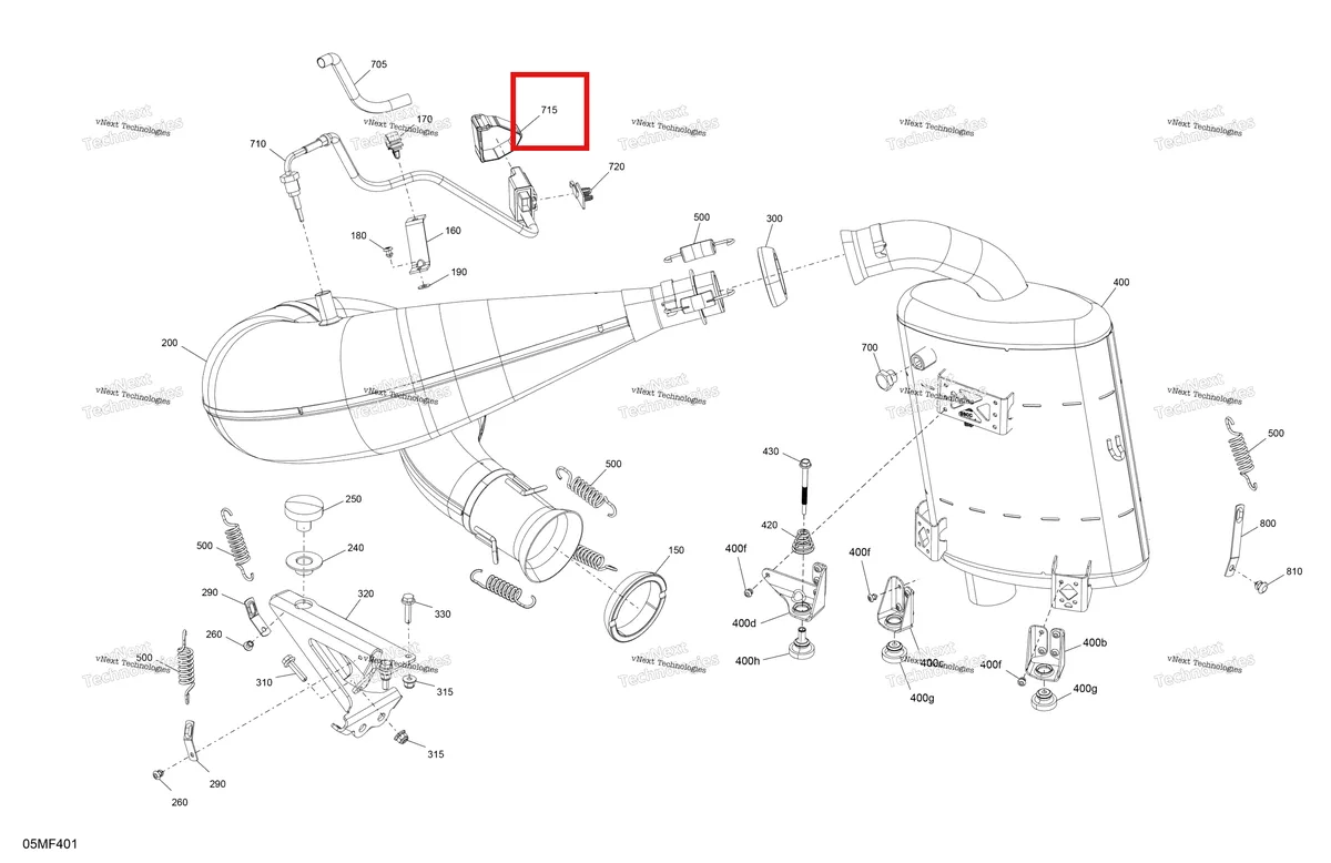 Деталь 508000820 (Липучки) на схеме узла 2026 Ski-Doo MXZ - RACING - 600 RS - BMTA - Neo Yellow - 15X137X1.75R Track Engine - Exhaust