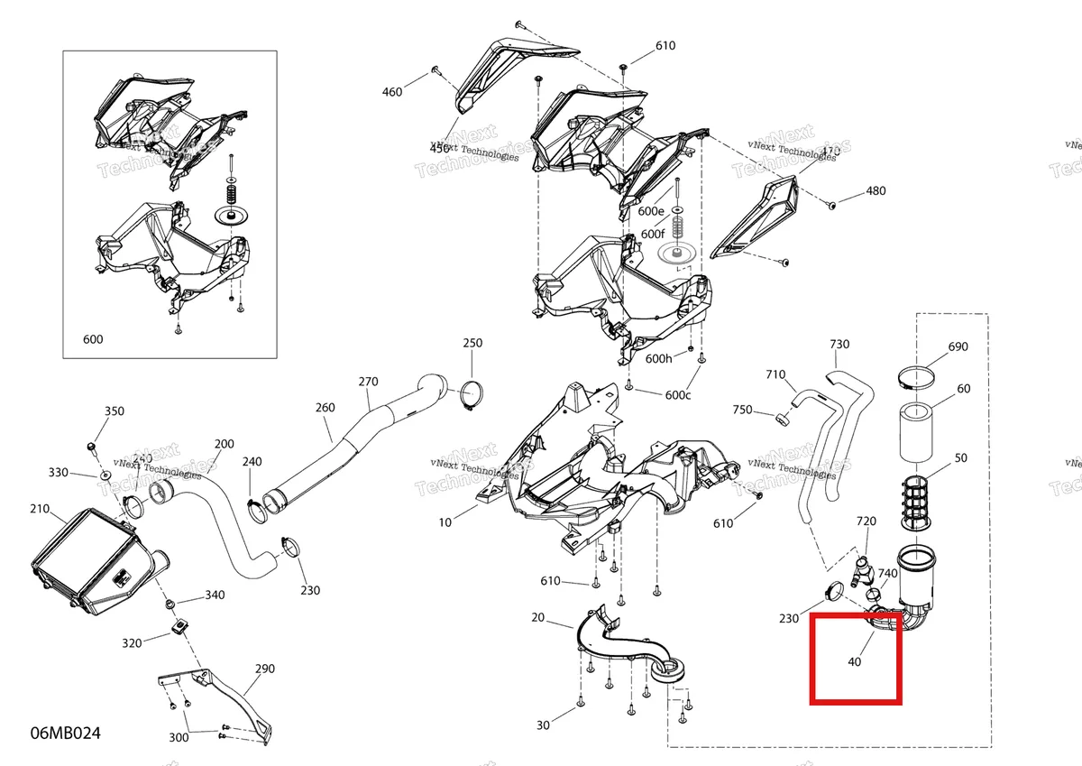 Деталь 508001008 на схеме узла Engine - Air Intake