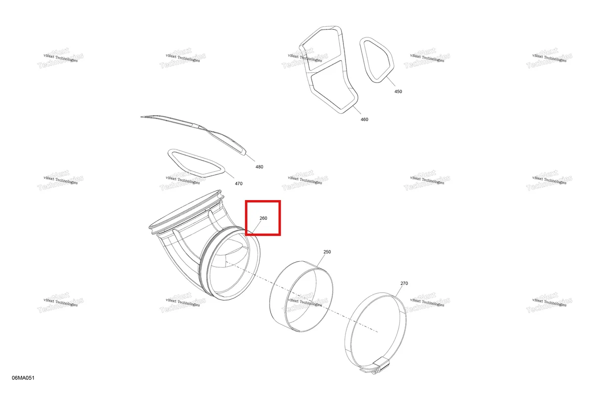 Деталь 508001018 на схеме узла 2021 Ski-Doo MXZ 600RS Engine - Air Intake