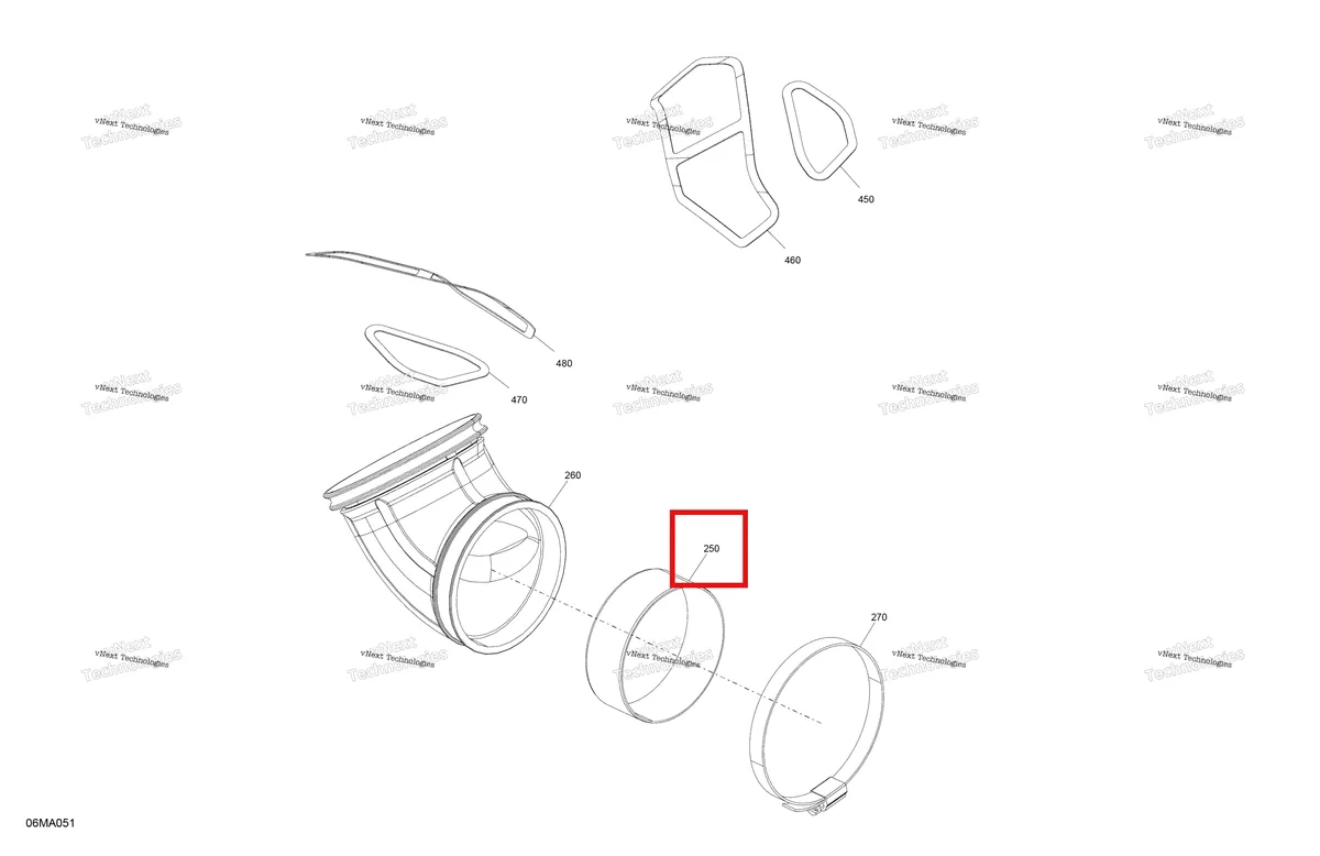 Деталь 508001019 на схеме узла 2021 Ski-Doo MXZ 600RS Engine - Air Intake