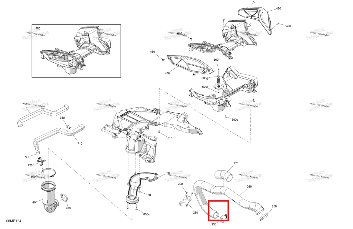 Деталь 508001077 на схеме узла 2025 Ski-Doo EXPEDITION - 900 ACE TURBO - LE - ACSA - Deep Black - 154X20X1.5CST Track Engine - Air Intake