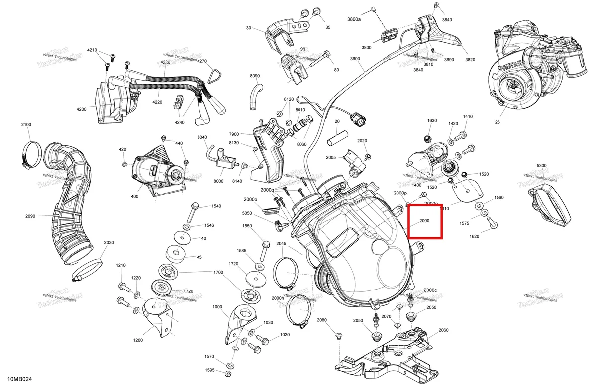 Деталь 508001089 на схеме узла 2022 Ski-Doo SUMMIT 850 E-TEC TURBO - X - Package 154
