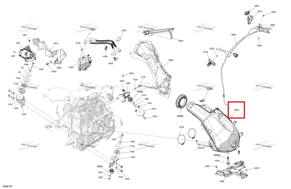 Деталь 508001092 на схеме узла 2025 Ski-Doo EXPEDITION - 850 E-TEC - SE - AGSC - Deep Black - 154X20X1.5CST Track Engine - System