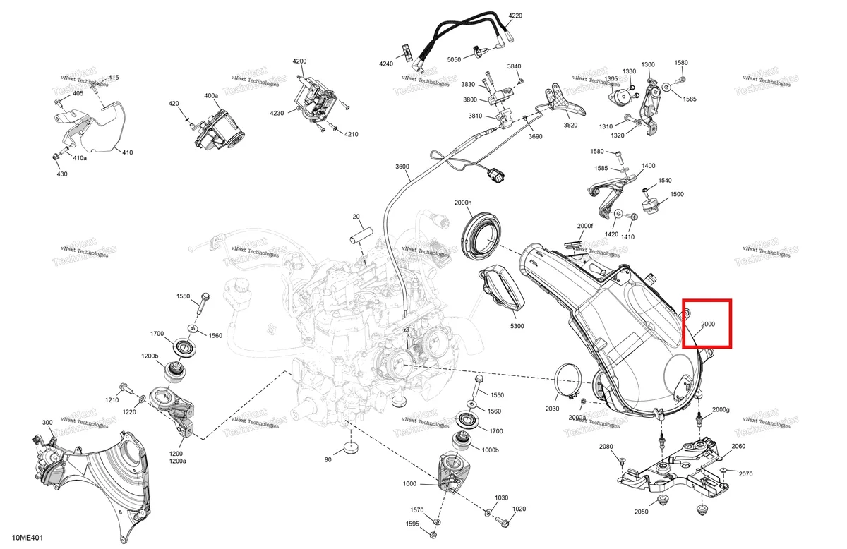 Деталь 508001093 на схеме узла 2025 Ski-Doo MXZ - RACING - 600 RS - BMSA - Neo Yellow Engine - System