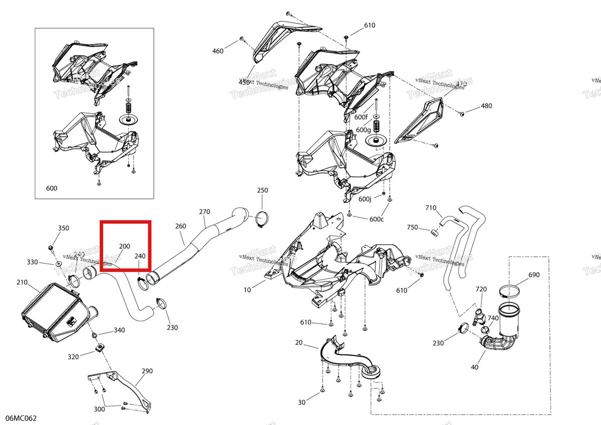 Деталь 508001115 на схеме узла Engine - Air Intake