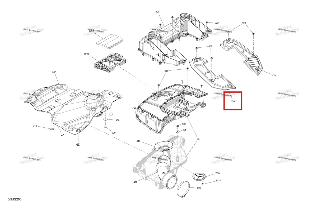 Деталь 508001138 на схеме узла 2027 Ski-Doo SUMMIT - X - 850 E-TEC - TNVS - Deep Black - 16X154X2.5PLF Track - SHOT starter Engine - Air Intake
