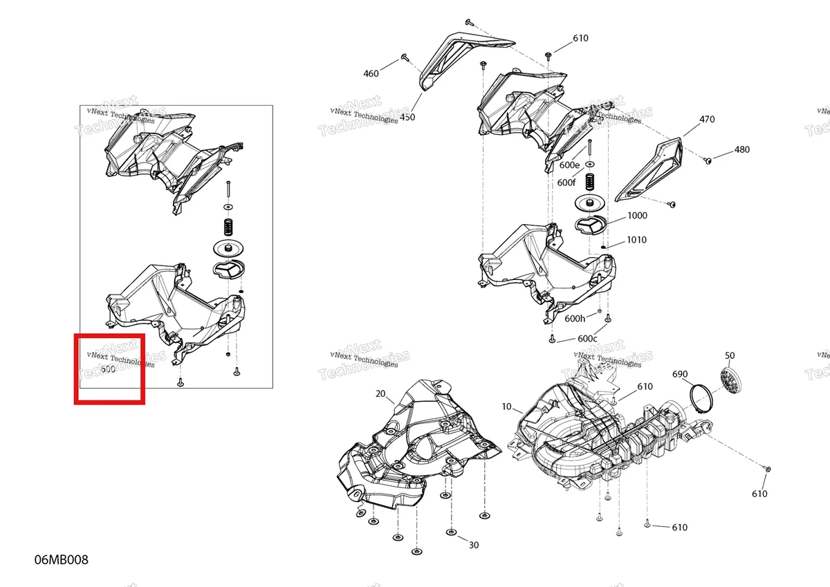 Деталь 508001161 на схеме узла 2022 Ski-Doo SUMMIT 850 E-TEC - Edge - Package 154