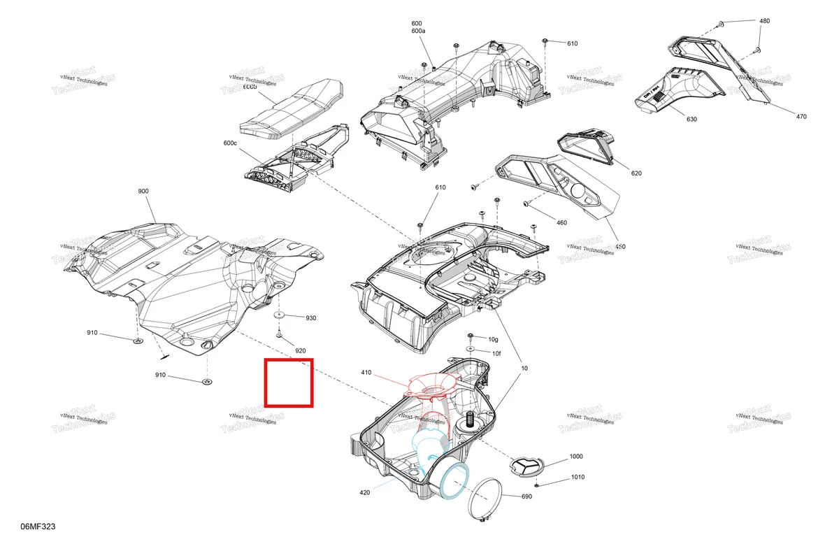 Деталь 508001198 на схеме узла 2026 Ski-Doo BACKCOUNTRY - SPORT - 600 EFI - UBTA - Neo Yellow - 16X146X2.0P Track Engine - Air Intake