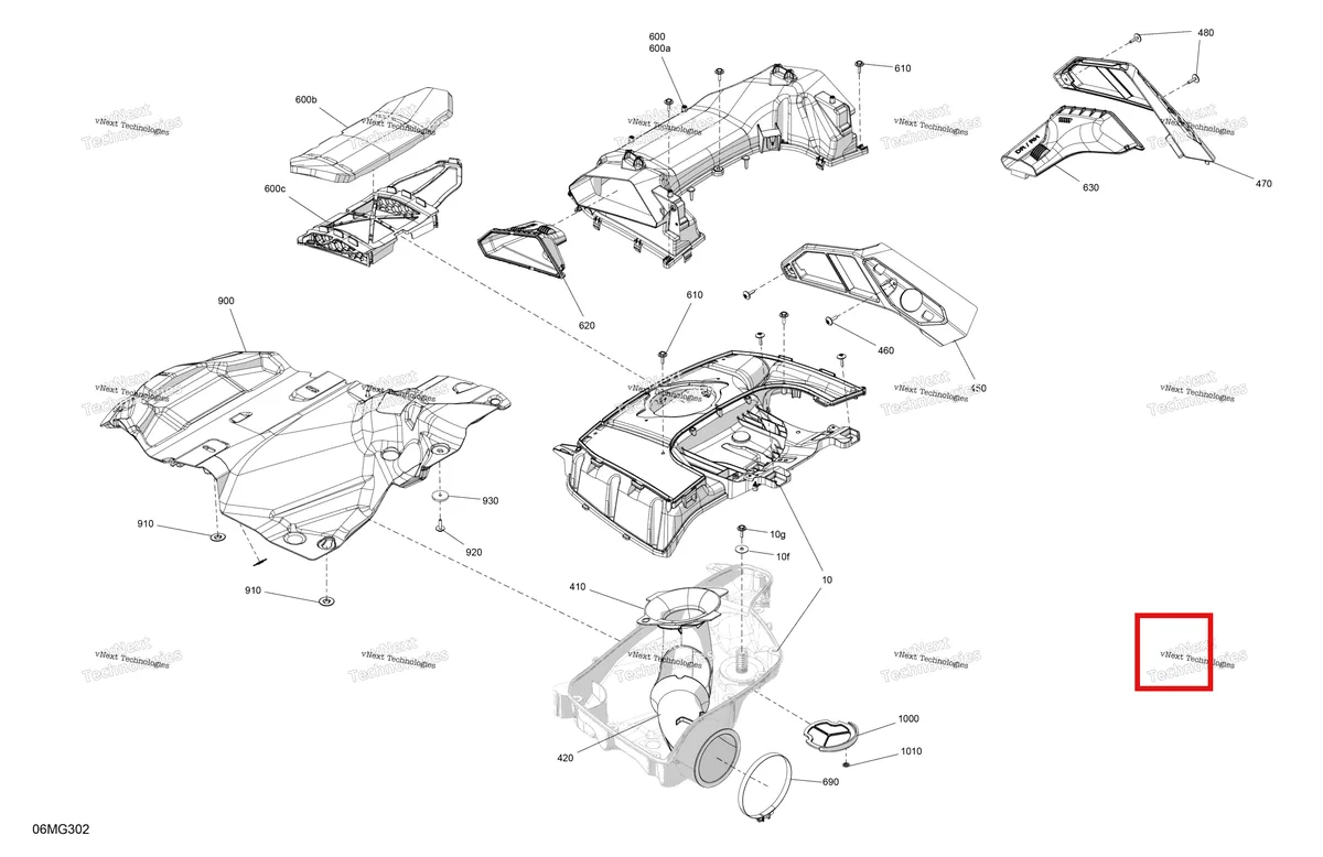 Схема применяемости: Левый верхний резонатор Ski-Doo Expedition LE 900 ACE Turbo (2026) (508001199)