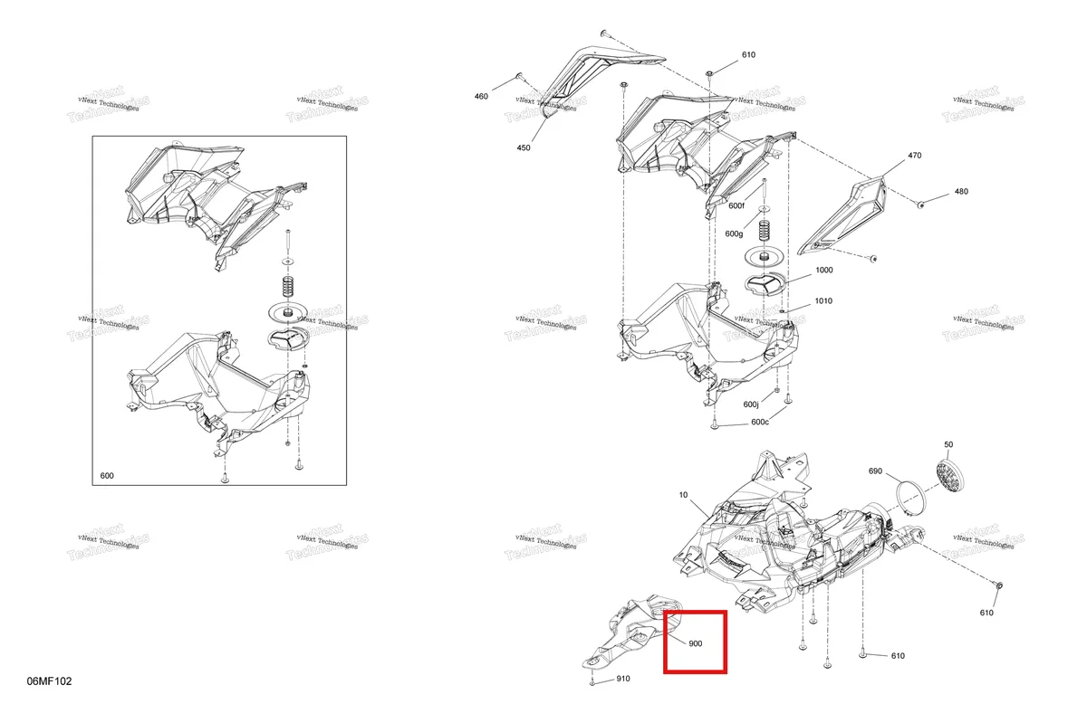 Деталь 508001207 на схеме узла 2026 Ski-Doo TUNDRA - LE - 600 EFI - GDTA - Deep Black - 16X154X1.5CH Track Engine - Air Intake