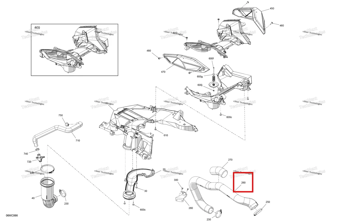 Деталь 508001230 на схеме узла Engine - Air Intake