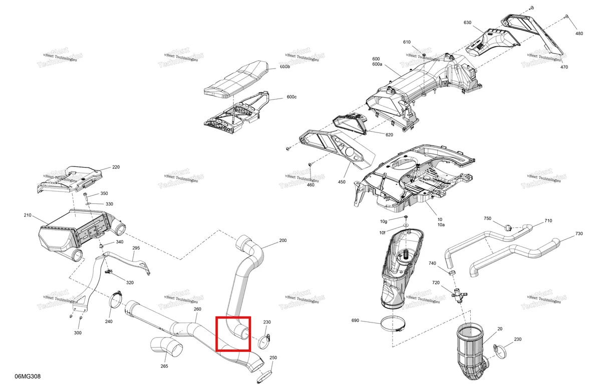 Деталь 508001241 на схеме узла 2027 Ski-Doo EXPEDITION - LE - 900 ACE TURBO R - AWVA - Deep Black - 24X154X1.5CST Track Engine - Air Intake
