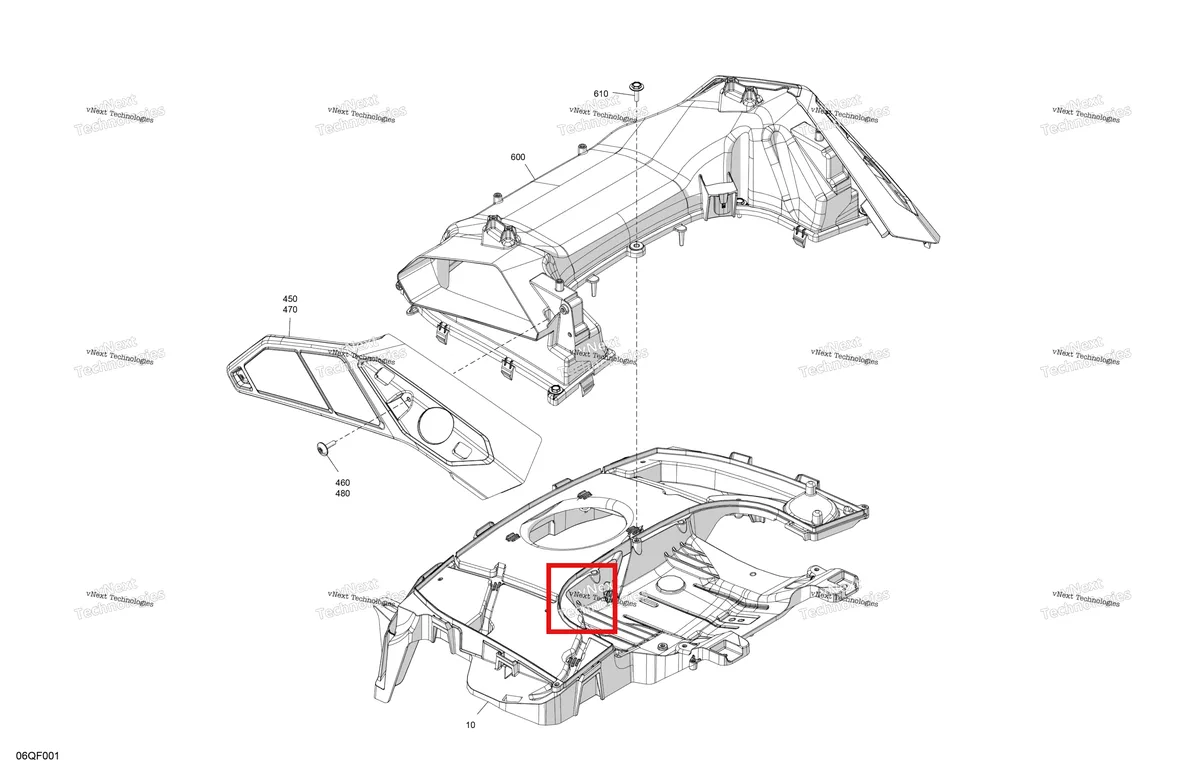 Деталь 508001245 на схеме узла 2026 Ski-Doo EXPEDITION - SPORT - ESTB - Bright White - 15X137X1.6C Track Engine - Air Intake