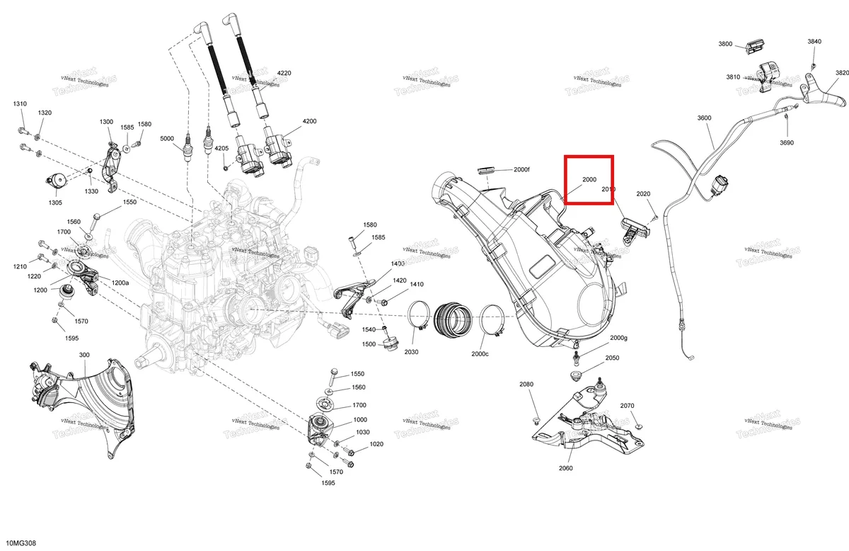 Деталь 508001251 на схеме узла 2027 Ski-Doo TUNDRA - LE - 600 EFI - GDVB - Deep Black - 16X154X1.5CH Track Engine - System